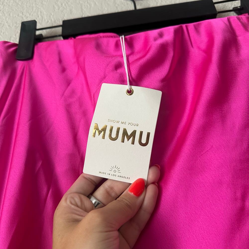 Show Me Your  Mumu Taylor Tube Maxi Dress Hot Pink Size Large NWT - Picture 8 of 8